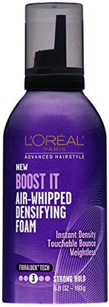 L'Oral Paris Advanced Hairstyle BOOST IT Air Whipped Densifying Foam, 6.8 fl. oz.