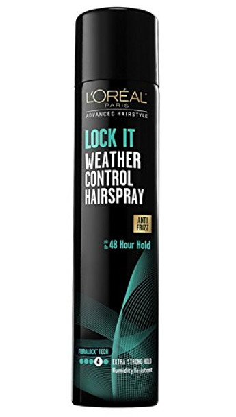 L'Oreal Paris Advanced Hairstyle - Lock It - Weather Control Hairspray - Anti Frizz - Net Wt. 8.25 OZ (234 g) Per Can - Pack of 2 Cans