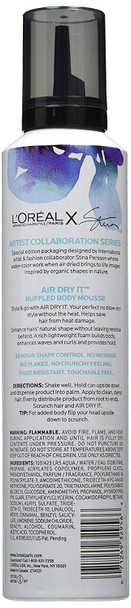 L'Oral Paris Advanced Hairstyle AIR DRY IT Ruffled Body Mousse, 8.3 oz.