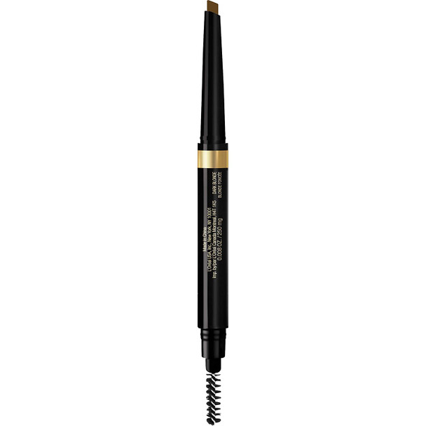 L'Oreal Paris Makeup Brow Stylist Shape and Fill Mechanical Eye Brow Makeup Pencil, Dark Blonde, 0.008 oz.
