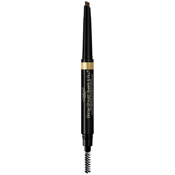 L'Oreal Paris Makeup Brow Stylist Shape and Fill Mechanical Eye Brow Makeup Pencil, Dark Brunette, 0.008 oz.