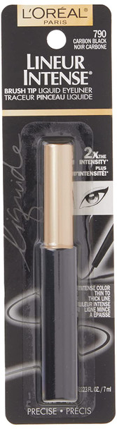 L'Oreal Paris Lineur Intense Brush Tip Liquid Eyeliner, Carbon Black, 0.24 fl; oz.
