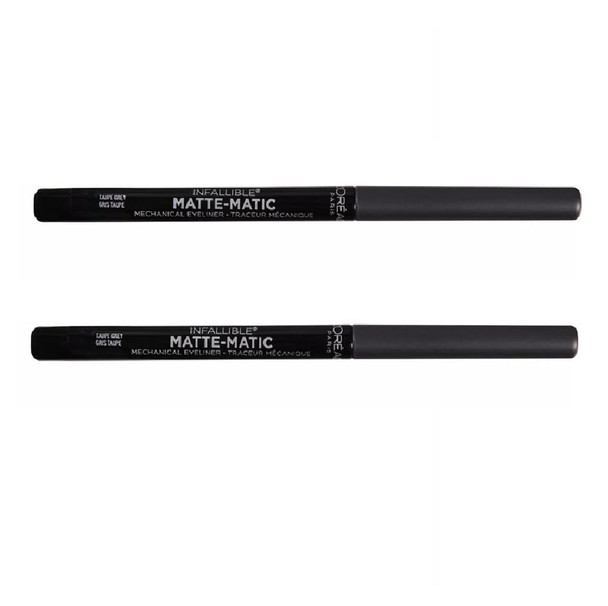 Pack of 2 L'Oral Paris Infallible Matte-Matic Mechanical Eyeliner, Taupe Grey 514
