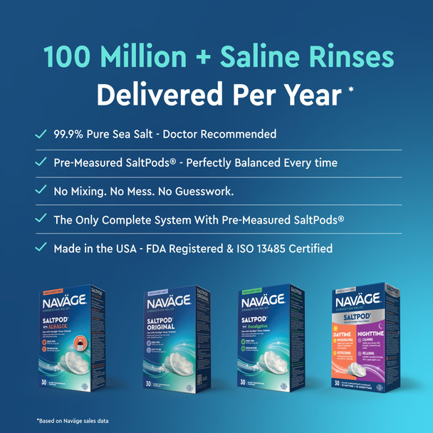 NAVAGE SaltPods Refills with Alkalol 3 30-Packs
