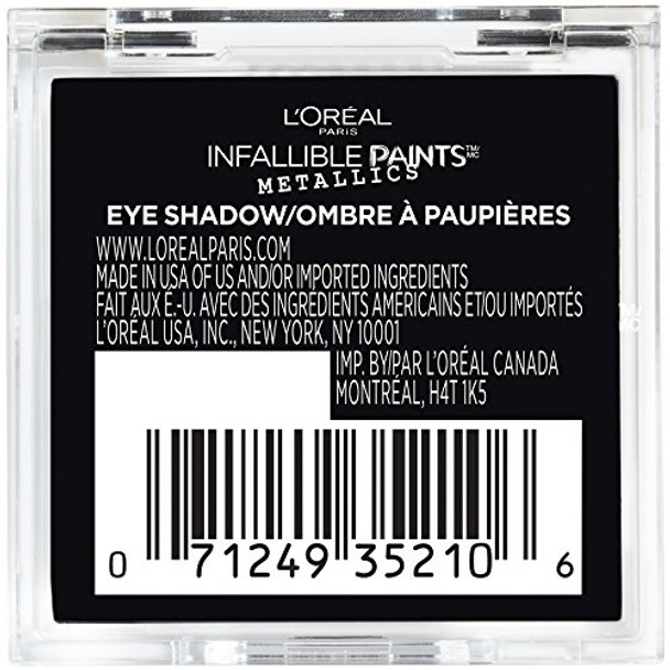 L'Oreal Paris Cosmetics Infallible Paints Metallics Eyeshadow, Caged, 0.09 Ounce