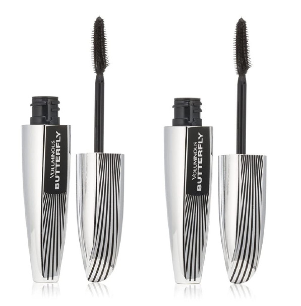 L'Oreal Paris Voluminous Butterfly Mascara, Black Brown [869] 0.22 oz (Pack of 2)