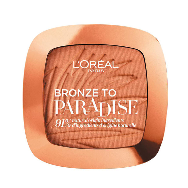 L'Oreal Paris Bronzer 02 - Matte Bronzing Pressed Powder, Shimmer Free, Medium, Compact Case with Mirror and Brush Included