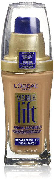 L'Oreal Paris Visible Lift Serum Absolute Foundation, Honey Beige, 1 Ounce