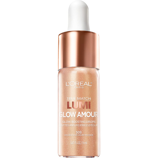 L'Oreal Paris Makeup True Match Lumi Glow Amour Glow Boosting Drops, 1 Count, Golden Hour