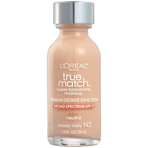 L'Oral Paris True Match Super-Blendable Makeup, Classic Ivory, 1 fl. oz.