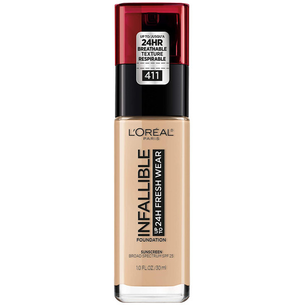 L'Oreal Paris Makeup Infallible Up to 24 Hour Fresh Wear Foundation, Beige Ivory, 1 Ounce