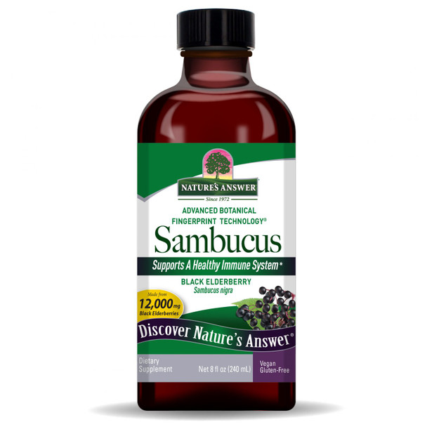 Nature's Answer Sambucus Black Elder Berry Extract 8 oz