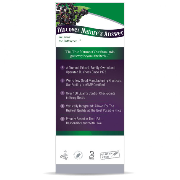 Nature's Answer Sambucus Black Elder Berry Extract 8 oz
