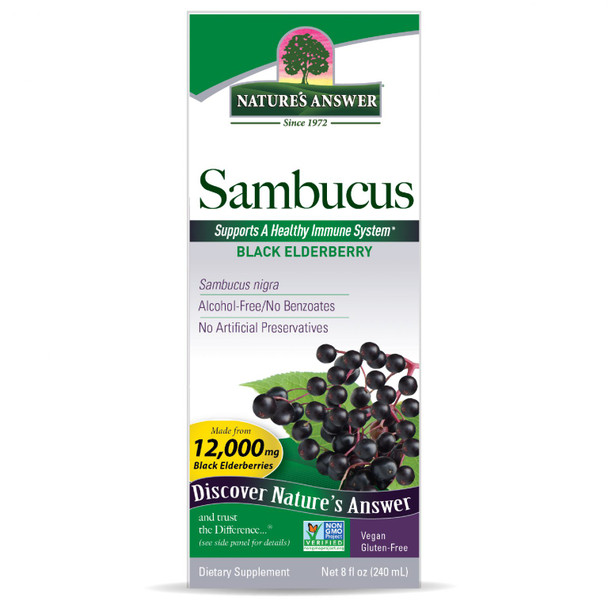 Nature's Answer Sambucus Black Elder Berry Extract 8 oz