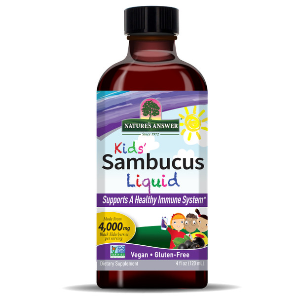 Nature's Answer Sambucus Black Elder Berry Extract Kids Formula 4 oz Nature's Answer Sambucus Black Elder Berry Extract Kids Formula 4 oz