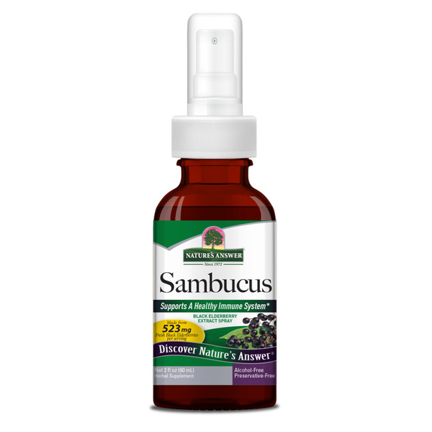 Nature's Answer Sambucus Black Elder Berry Extract Spray 2 oz Nature's Answer Sambucus Black Elder Berry Extract Spray 2 oz