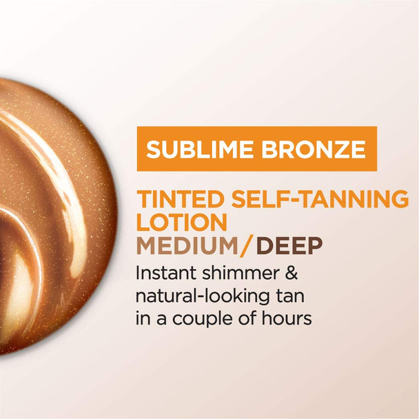 L'Oreal Paris Skincare Sublime Bronze Tinted Self-Tanning Lotion Medium Natural Tan, Sunless tanning lotion, 5 fl. oz.