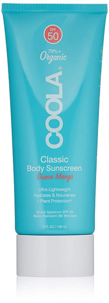 COOLA Organic Sunscreen SPF 50 Sunblock Body Lotion, Dermatologist Tested Skin Care for Daily Protection, Vegan and Gluten Free, Guava Mango Scent