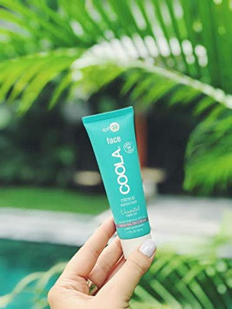 COOLA Organic Mineral Matte Sunscreen SPF 30 Sunblock, Dermatologist Tested Skin Care for Daily Protection, Vegan and Gluten , Fragrance , 1.7 Fl Oz