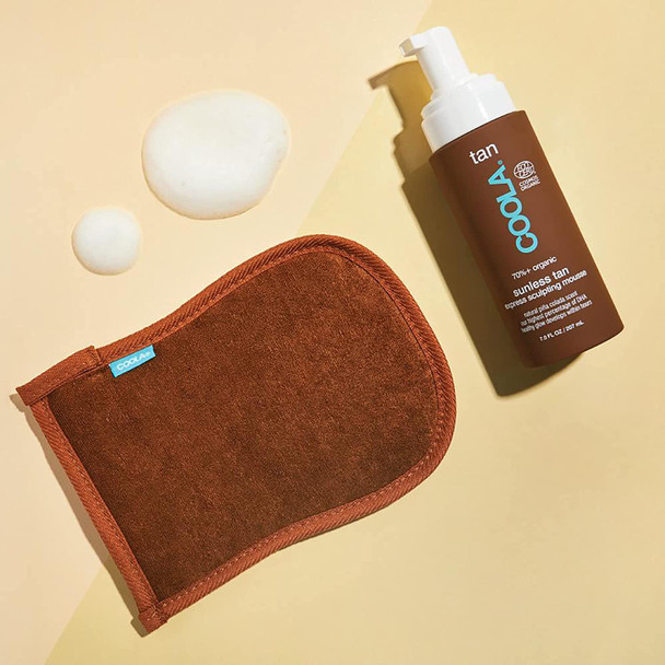 COOLA Sunless Self Tanner Mitt, Supports Sunless Tanning Lotion Application, 2-in-1 Applicator & Exfoliator for Face & Body
