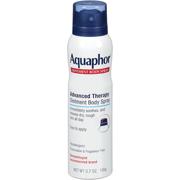 Aquaphor Ointment Body Spray - Moisturizes and Heals Dry, Rough Skin - 3.7 oz. Spray Can, 2 Pack