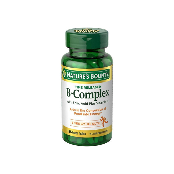 Nature'S Bounty B-Complex With Folic Acid Plus Vitamin C Tablets 125 Ea