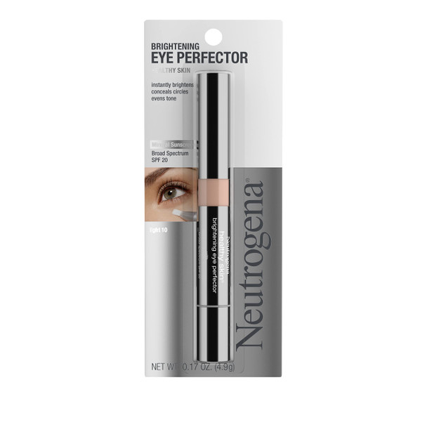 Neutrogena Healthy Skin Brightening Eye Perfector Broad Spectrum SPF 20, Light 10, 0.17 Oz (Pack of 1)