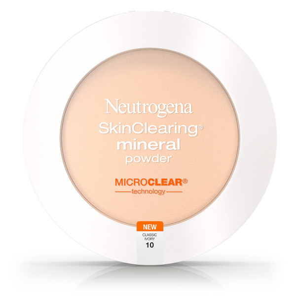Neutrogena SkinClearing Mineral Powder, Classic Ivory 10, 0.38 Ounce (Pack of 2)