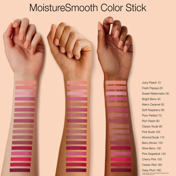 Neutrogena Moisturesmooth Shimmery Color Stick For Lips, Moisturizing And Conditioning Lipstick With A Balm-Like Formula, Nourishing Shea Butter And Fruit Extracts, 100 Pink Nude,.011 Oz (Pack Of 36)