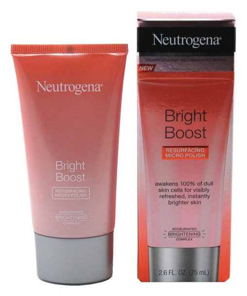 Neutrogena Bright Boost Face Micro Polish 2.6 Ounce (75ml) (Pack of 2)