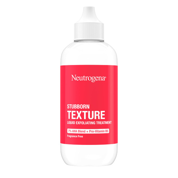 Neutrogena Stubborn Texture Liquid Exfoliant with 7% AHA Blend & Pro-Vitamin B5 designed for Acne-Prone & Oily Skin, Liquid Face Exfoliator, Oil- & Fragrance-Free, 4.3 Fl. Oz
