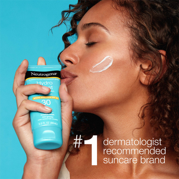 Neutrogena Hydro Boost Water Gel Non-Greasy Moisturizing Sunscreen Lotion with Broad Spectrum SPF 30, Water-Resistant Hydrating Sunscreen Lotion, 5 fl. Oz