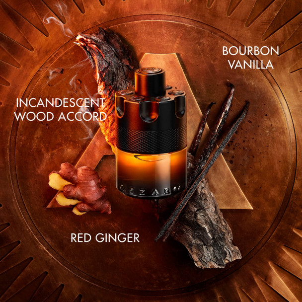 Bourbon vanilla, red ginger, incandescent wood accord