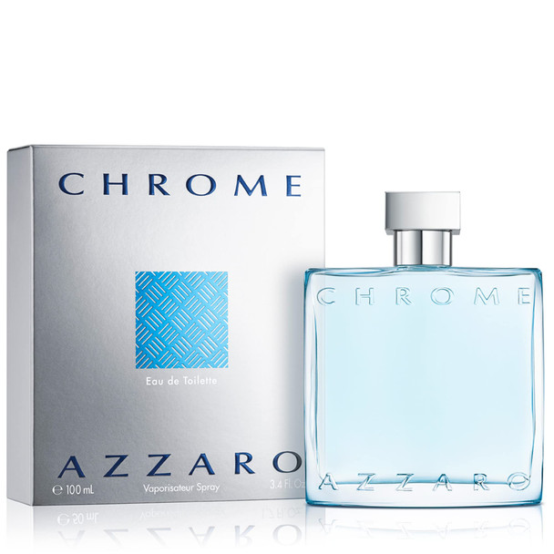 Azzaro Chrome Eau de Toilette  Mens Cologne  Citrus, Aquatic & Woody Fragrance