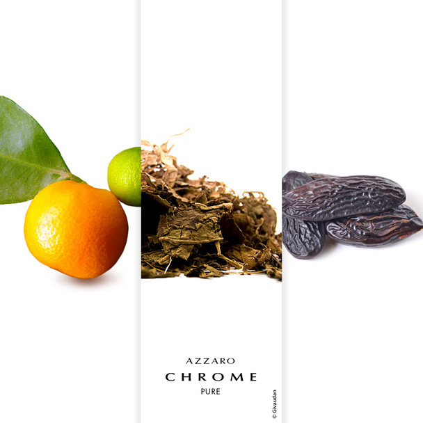Azzaro Chrome Pure Eau de Toilette  Mens Cologne  Citrus, Oriental & Woody Fragrance 3.4 Fl Oz