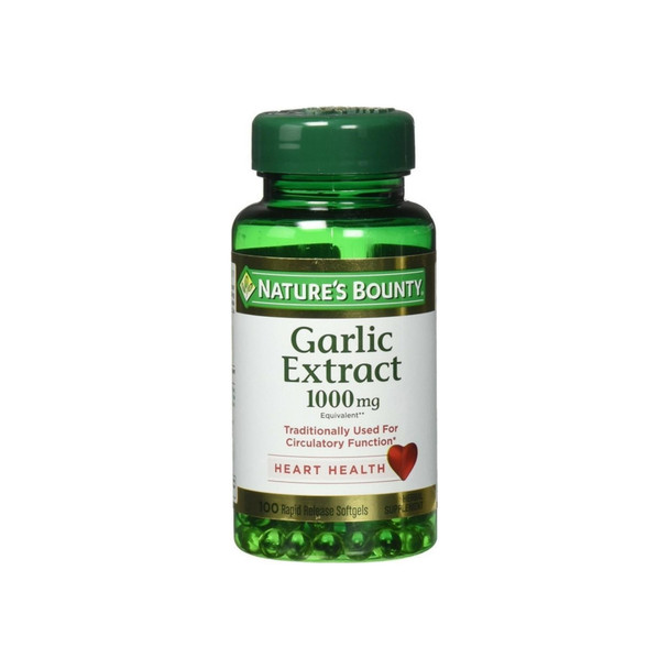 Nature's Bounty Garlic Extract 1000 mg, 100 Rapid Release Softgels