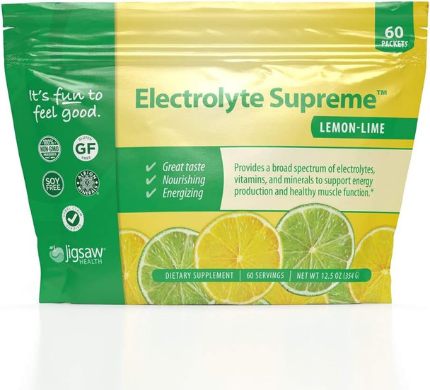 Jigsaw Health Elect Sup Lemon Lime Packets60 Pckets