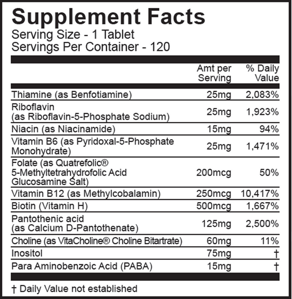 Jigsaw Health Activated B w/SRT120 Tablets