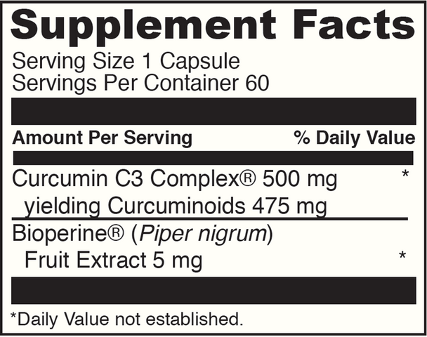 DaVinci Curcumin C3 Complex60 caps