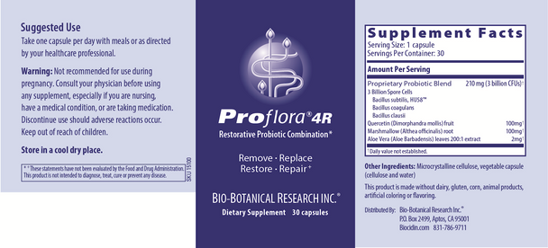 Bio-Botanical Research Proflora4R Restorative Probiotic30 caps