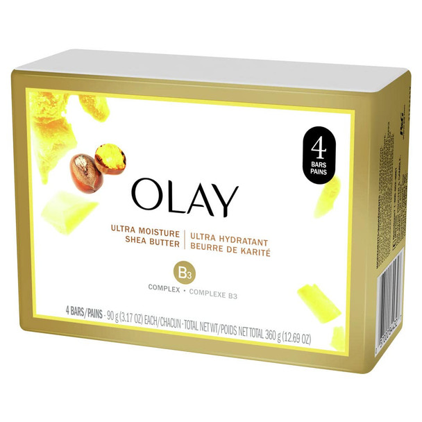 Olay Ultra Moisture Beauty Bar Soap with Shea Butter - 3 oz - 4 ct