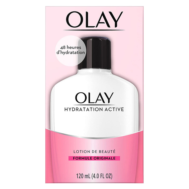 Olay Active Hydrating Beauty Moisturizing Lotion, Facial Moisturizer to Restore Dry Skin, 4.0 Ounce, 3 Count