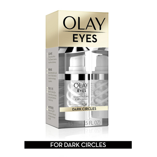 Eye Cream by Olay Eyes Illuminating to Help Reduce the look of Dark Circles Under Eyes, 0.5 Fl Oz Packaging may Vary