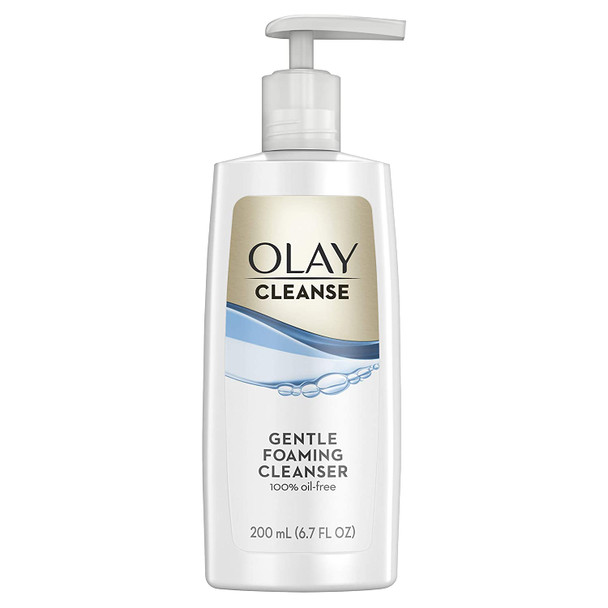 Olay Cleanse Gentle Foaming Face Cleanser for Sensitive Skin, Fragrance Free 6.7 Ounce (Pack of 3)