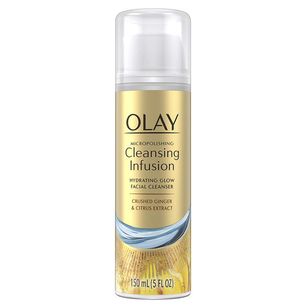 Face Wash by Olay, Micropolishing Cleansing Infusion Facial Cleanser, Ginger, 5.0 Fluid Ounc