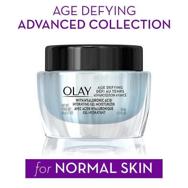 Olay Age Defying Advanced Gel Moisturizer with Hyaluronic Acid, 50 Ml, 1.7 Fluid Ounce