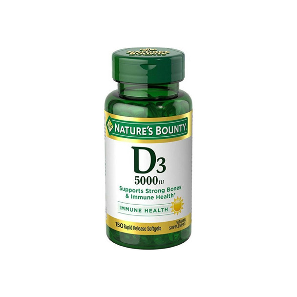 Nature's Bounty Vitamin D-5000 IU Softgels, Maximum Strength 150 ea