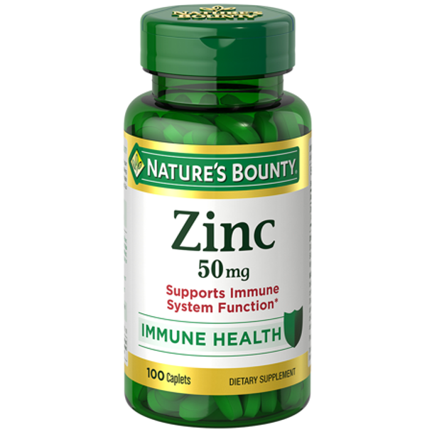 Nature's Bounty Zinc 50 mg 100 Caplets