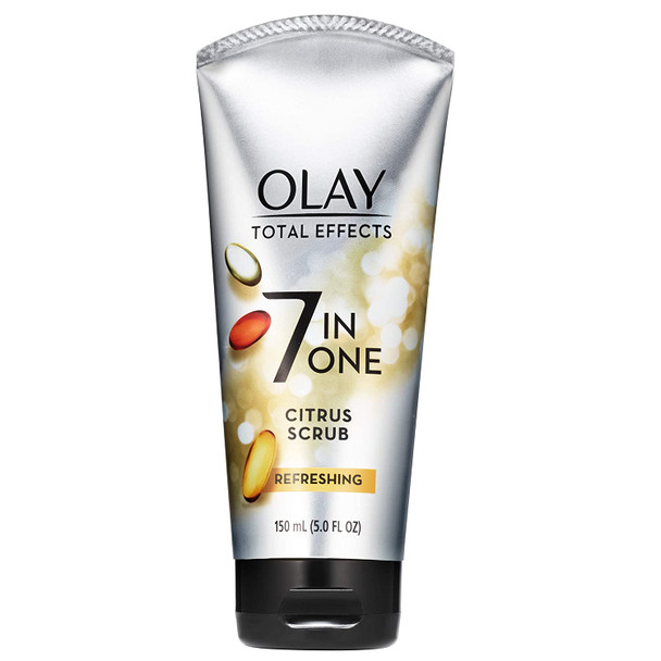 Facial Cleanser by Olay Total Effects Refreshing Citrus Scrub Face Cleanser, 5 Ounce Packaging may Vary