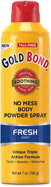 Gold Bond No Mess Powder Spray Fresh Scent with Aloe 7 OZ - Buy Packs and SAVE (Pack of 3)